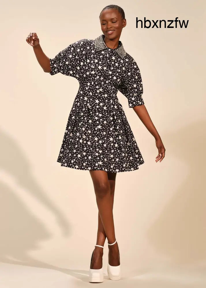 Embellished Shirt Dress - Clothing
