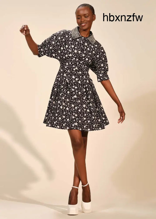 Embellished Shirt Dress - Clothing