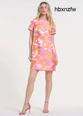 Mini Dress with Brocade Pattern - Bold Brocade / 2