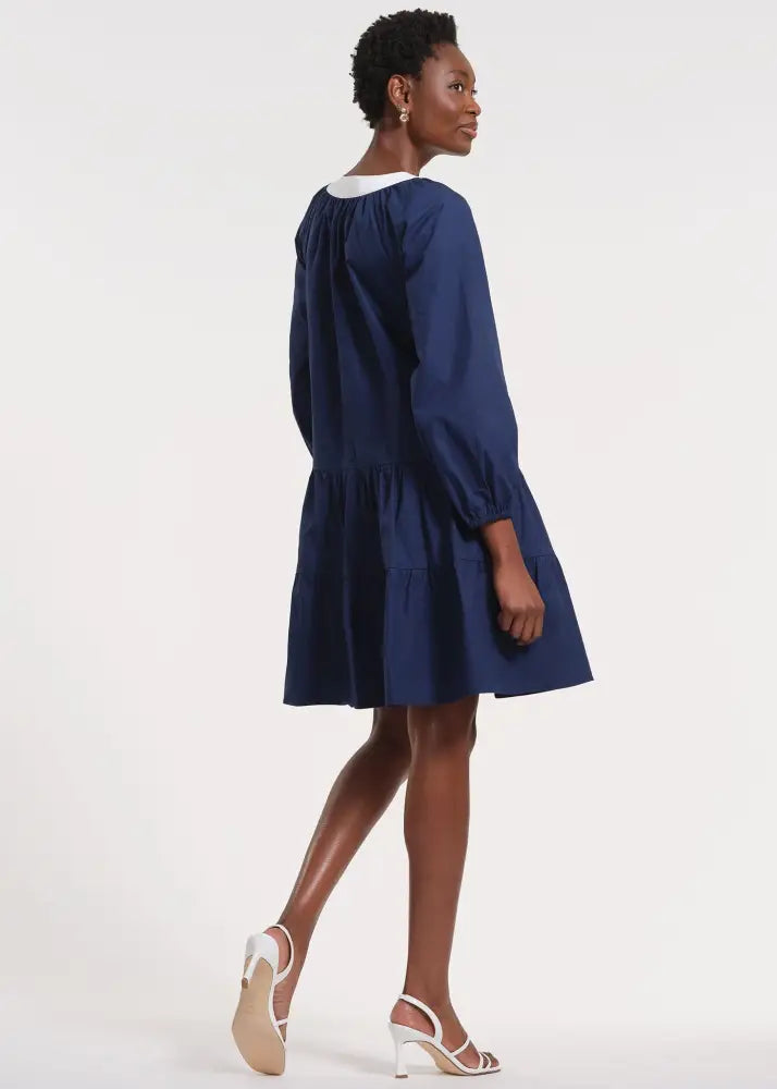Raglan Dress with Balloon Sleeves - Clothing