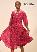Tie Neck Pleated Midi Button Front Dress - Starlit / 2 - Clothing